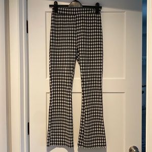 Urban Outfitters Black and White Checkered Flare Pants